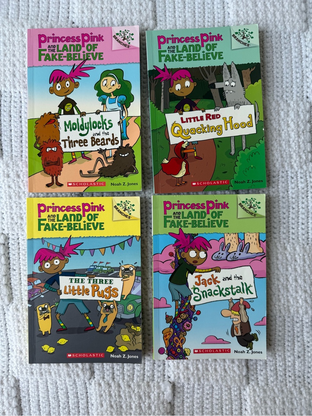 Princess Pink and the Land of Fake-Believe 4-book collection